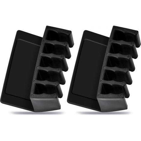 Support de cordon de câble, clip de câble, pinces de câble universelles pour bureau, diviseur de cordon de bureau, organisateur de câbles avec 5 emplacements pour organiser les fils de câble-maison, b (1/5)