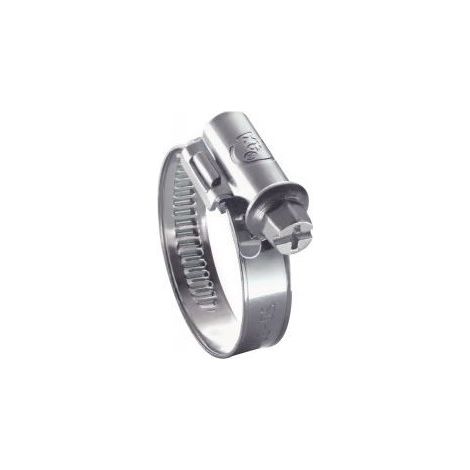 Collier de serrage tête déportée bande non perforée de 9 Diamètre 10 à 16 Acier zingué W1