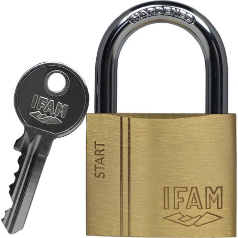 Lucchetto ad arco normale “40mm SR40” per chiave serreta in acciaio temperato e cromato (chiavi incluse) (1/5)