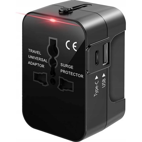 Adaptador de viaje para EE. UU., Reino Unido y resto del mundo, cargador USB-C PD (1/5)