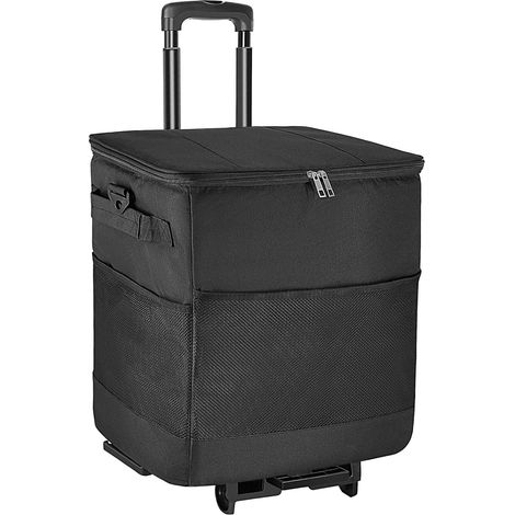 Glacière à roulettes avec poignée - Valise de voyage pliable à roulettes, étanche et réutilisable