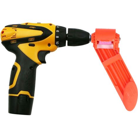 Affûteuse de forets portable en corindon, meule en corindon pour meuleuses et outils électriques (orange) (1/5)