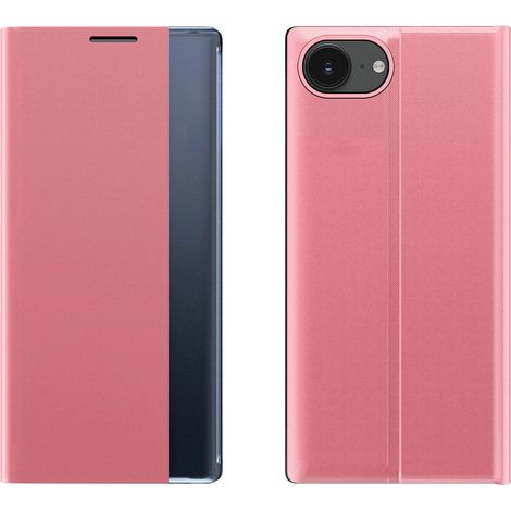 Nuova custodia Sleep Case con patta e supporto per iPhone 16e - rosa (1/3)