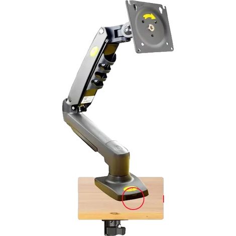 Monitorhalterung, voll beweglich einstellbar, robuste Aluminiumkonstruktion, MATTE (1/2)