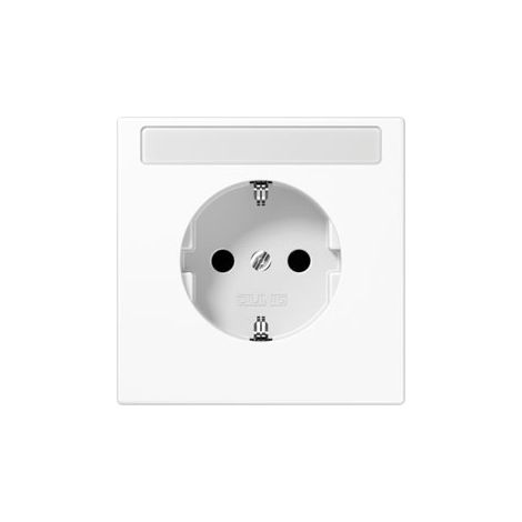 Jung Prise SCHUKO®, 16 A 250 V , avec champ d'inscription, SAFETY+, Duroplastique, Série LS, blanc alpin LS 1520 KINA WW