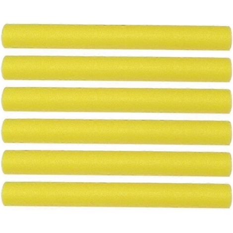 JIAJIEFANG 40 cm Schlauchförmige Schaumstoff-Sicherheitsmatte, 6er-Set Trampolinfeder-Schutzpolster, Gelb (1/5)