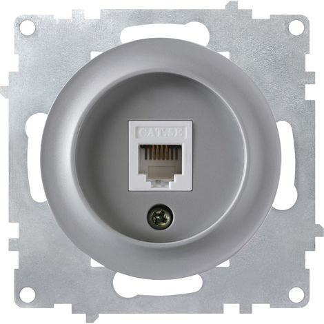 Prise OneKeyElectro RJ45, 1xRJ45, CAT5e, gris