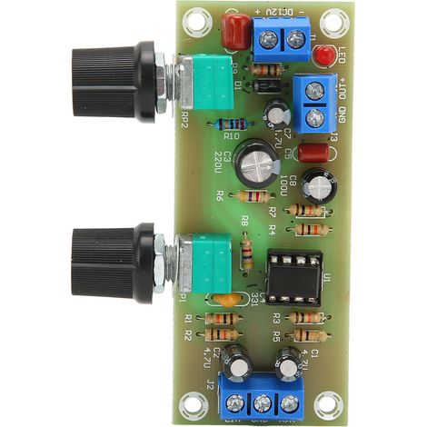 Carte préamplificateur caisson de basses alimentation simple filtre passe-bas avec voyants LED 10-24V CC (1/5)