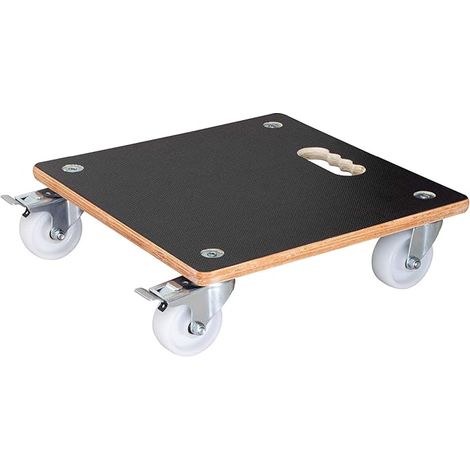 2pcs Support à roulettes pour Pot de Fleur 38 x 38 x 11 cm 2 Freins I Capacité de Charge 250 kg