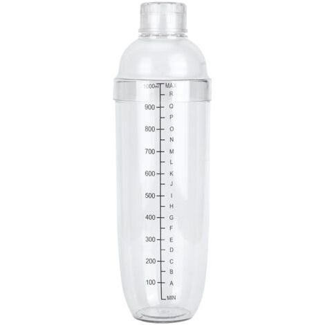 DEESSE SHOP-Shaker en plastique, shaker à jus efficace, en résine PC de qualité alimentaire pour cuisine, café, maison, restaurant pour bar familial (1000 ml) (1/5)
