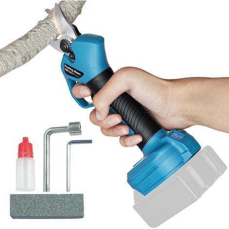 Sécateur électrique sans fil pour 18 V - Moteur sans balais - Scie d'élagage électrique - Écran LCD pour élaguer les arbres et les arbres fruitiers (1/5)