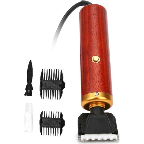 Tondeuse à poils d'animaux électrique avec poignée en palissandre, rasoir électrique AC100-240V 55W (prise UE) (1/5)