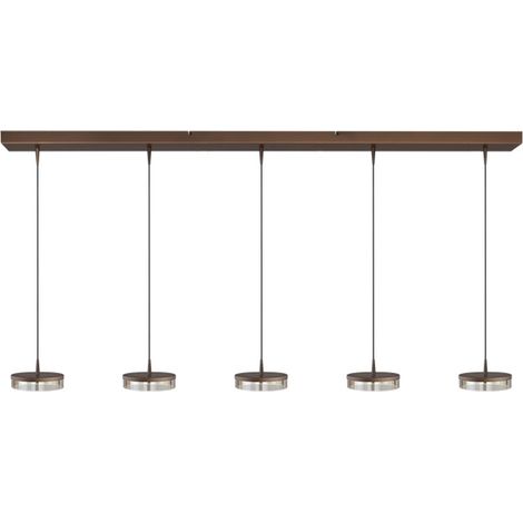 Lampe suspendue à 5 lumières Imperia 160 cm brun cacao - 2041-15-15-02-160-5 (1/3)