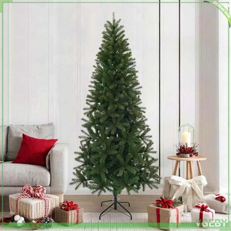 Sapin de Noël artificiel - Vert - 210 cm - PVC et PE - Durable et moderne (1/5)