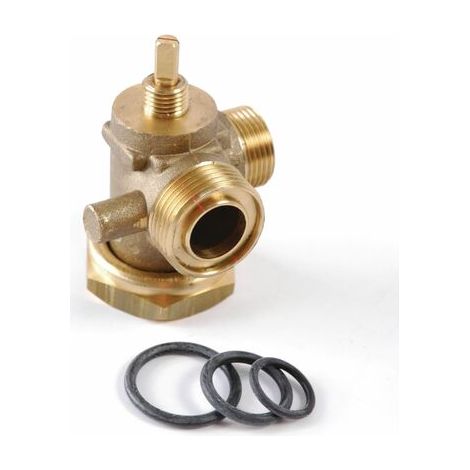 Frisquet – Vanne 3 voies chauffage central – Filetage plomberie 1" – Configuration raccords 91.5-07.05 – Efficacité énergétique optimale - F3AA40263 (1/4)