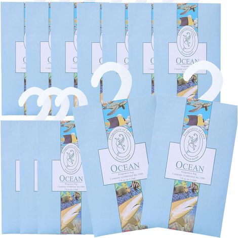 Pack of 12 Scented Bags for Wardrobe - Home Fragrance - Lavender, Cupboards - Car Fragrance - 12 Ocean (1/5)