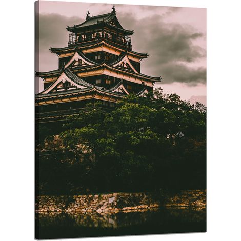 Leinwanddruck Architektur Hiroshima Burg 50x70 cm