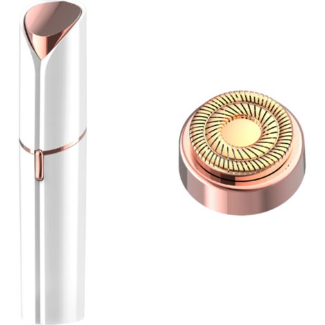 Depiladora facial eléctrica para mujer con luz LED para una depilación instantánea e indolora (incluye 1 cabezal de afeitado). (1/5)