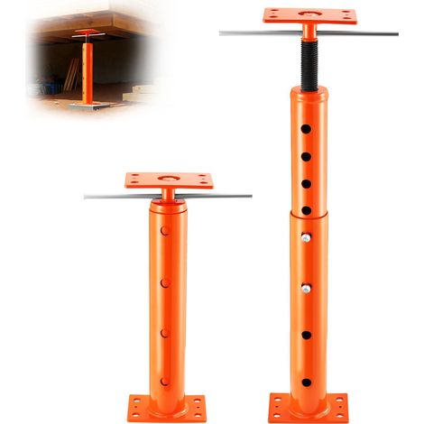 Étai réglable 48 à 91 cm, poteau télescopique 8 tonnes, soutènement temporaire de plancher, de mur et de poutre (1/5)