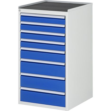 Rau Schubladenschrank m. Anti-Rutsch-Matte 8 Schubl.-L 4x90 1x120 3x150mm (1/5)