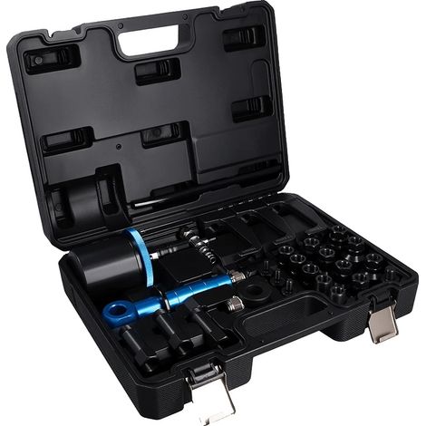 Extracteur de injecteur diesel pneumatique, 19 adaptateurs, 600 N de force d'impact, NOIR (1/2)