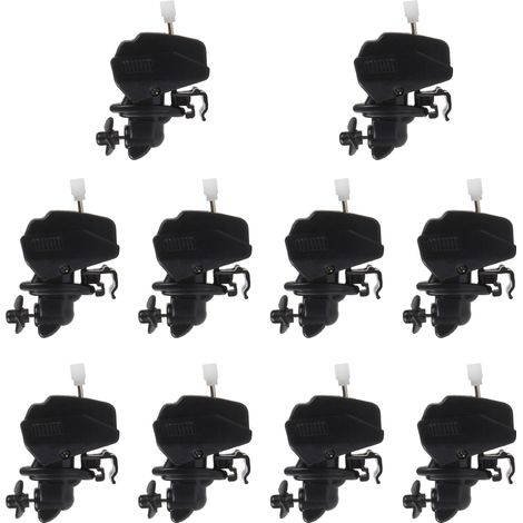 Juego de 10 agitadores de café con forma de motor de barco, mezclador de bebidas de acero inoxidable con clip, miniatura de motor novedosa