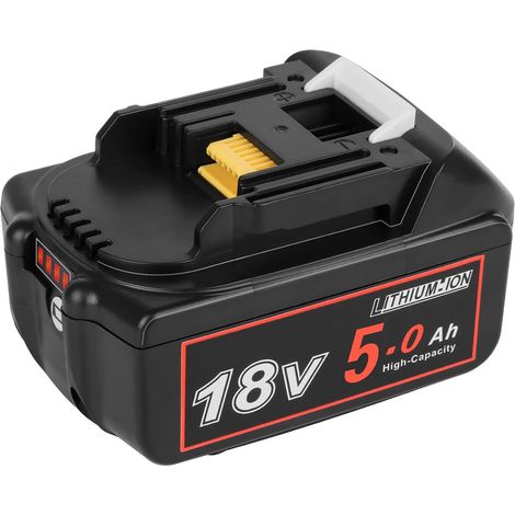 Batterie de rechange 18 V 5,0 Ah pour Makita BL1850 BL1860 BL1855 BL1840 BL1830 BL1835 BL1820B BL1815 avec indicateur LED 1 pièces (1/5)