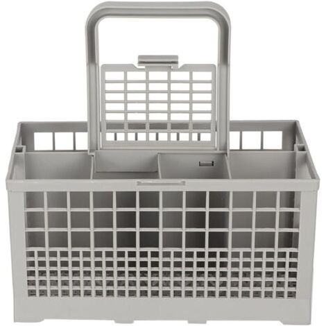 Cesta para lavavajillas de plástico ABS, cesta universal para lavavajillas, caja de utensilios de repuesto para lavavajillas, versátil con mango universal (240 × 135 × 123 mm). (1/4)