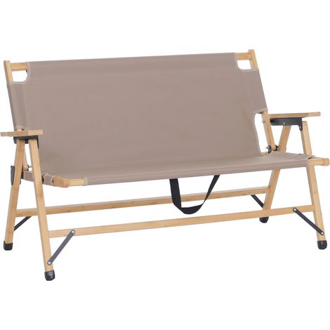Banc de camping en bambou HWC-Q40, banc d'extérieur, banc de pique-nique, banc de jardin, pliable, p