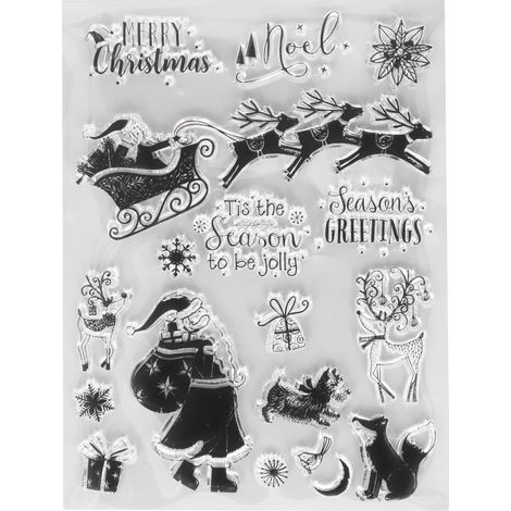 Klare Stempel aus TPR für individuelle Weihnachtsmotive – sicher, transparent und ideal für Tagebücher, Umschläge und Karten. (1/5)