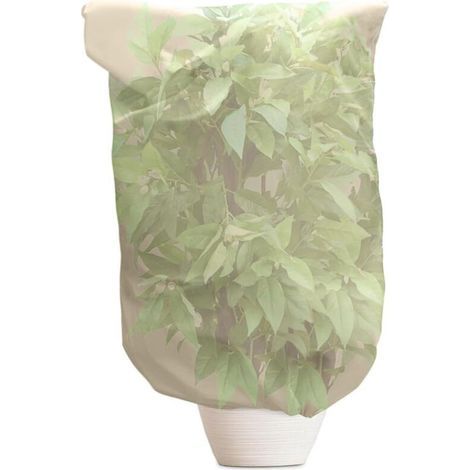 Couvertures végétales antigel. couvertures d'hiver pour temps froid. couverture pour arbustes avec cordon de serrage. tissu antigel réutilisable(60x80cm)