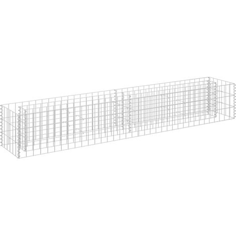 Maison Exclusive - Gabbione Letto Rialzato in Acciaio Zincato 180x30x30 cm (1/5)