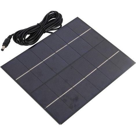 Solarpanel – Solarladegerät – Zum Laden von Gartenleuchten – Leichtes Design – 24 x 19 x 2 cm – Schwarz (1/5)