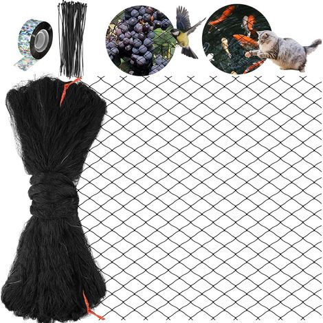Filet Protection Oiseaux, 15 15M Anti Pigeon Réutilisable, Filets de Jardin Anti-Oiseaux Maille de 5cm, Filet de Protection pour Bassin d'eau, Fruits, Légumes et Plantes, pour Poulailler (1/5)