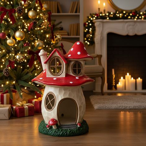 Casetta fungo per decorazioni natalizie da h 76 cm (1/4)