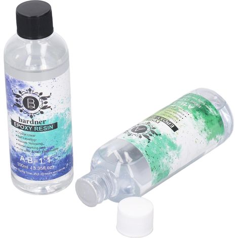 Résine Époxy Cristal Transparente 100ml Auto-Dégazante Haute Clarté Écologique Revêtement Protecteur (1/5)