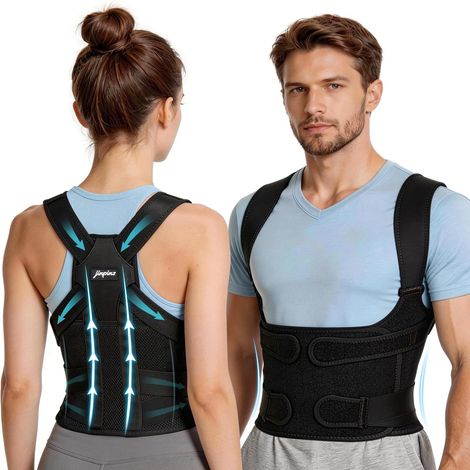 Correcteur Posture Dos Femme Homme: Ceinture Dorsale Lombaire Réglable et Respirante – Soutien Cou Épaules Confortable pour Maintien du Dos Correcteur de Posture - Redresseur Dos Droit Invisible(M)