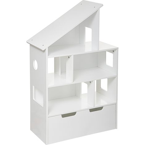 Librería Maison con ruedas de color blanco Atmosphera. (1/5)
