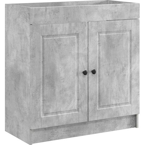 Cabinet debajo del fregadero Gris Hormigón 56 x 37,5 x 81 cm vidaXL