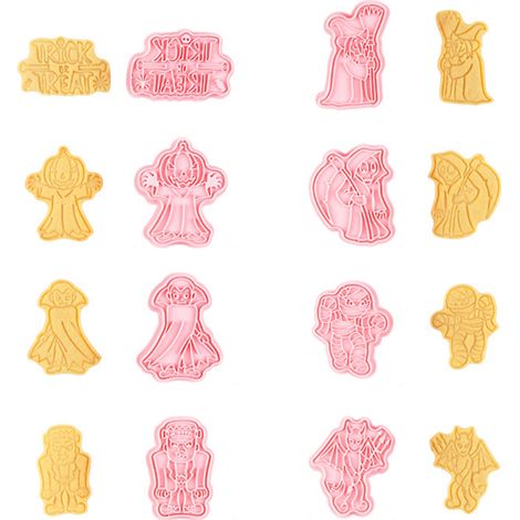 8-teiliges 3D-Halloween-Ausstechformen-Set, originelle Keksformen zum Backen und für Fondant, DIY-Küchenzubehör (1/5)
