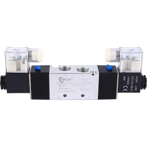 4V320-10 3/8" Einlass Auslass 1/4" Auslass Magnetventil 2 Positionen 5 Anschlüsse (DC24V)