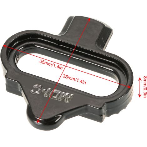 Jeu de cales de pédales VTT à 2 trous pour pédales Shimano SPD avec clé Allen et accessoires. (1/5)