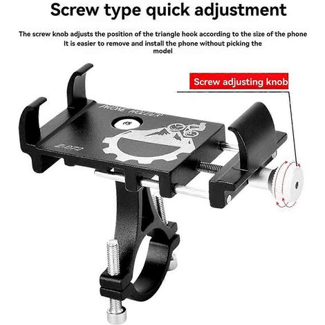 Support de téléphone pour vélo, fixation pour vélo/scooter, noir (1/5)
