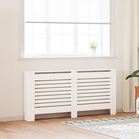 Cache-radiateur Blanc 172x19x81,5 cm MDF