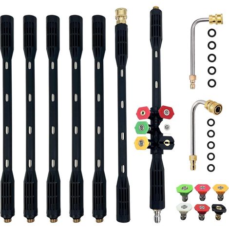 Adaptateur Lance de Nettoyeur Haute Préssion avec Raccord Femelle Rapide 1/4'' Compatible avec les Nettoyeurs Haute Préssion Karcher/Kärcher Série K2, K3, K4, K5, K6, K7