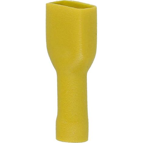 Clip femelle entièrement isolé jaune 4 - 6 mm², raccord 6,3 x 0,8 mm