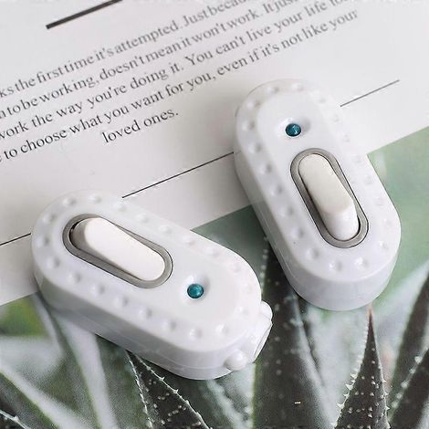 Interrupteur bipolaire, lot de 8, 6 A, compact, en plastique, à bascule marche/arrêt, avec voyant lumineux, pour petits appareils électroménagers. (1/5)