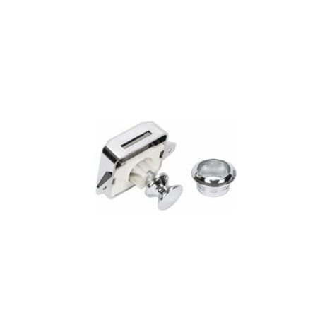 Bouton Poussoir Camping Car - Serrure Loquet Porte Fermeture Placard Bouton pour RV caravane de moteur(Argent) - Crezuo (1/4)