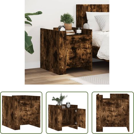 Nachttisch Räuchereiche - Nachttisch Räuchereiche 45x50x50 cm Holzwerkstoff (1/5)