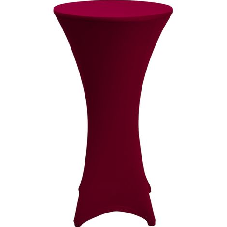 Stretch Stehtisch Bistrotisch Husse, Ø80-85cm, Bordeaux